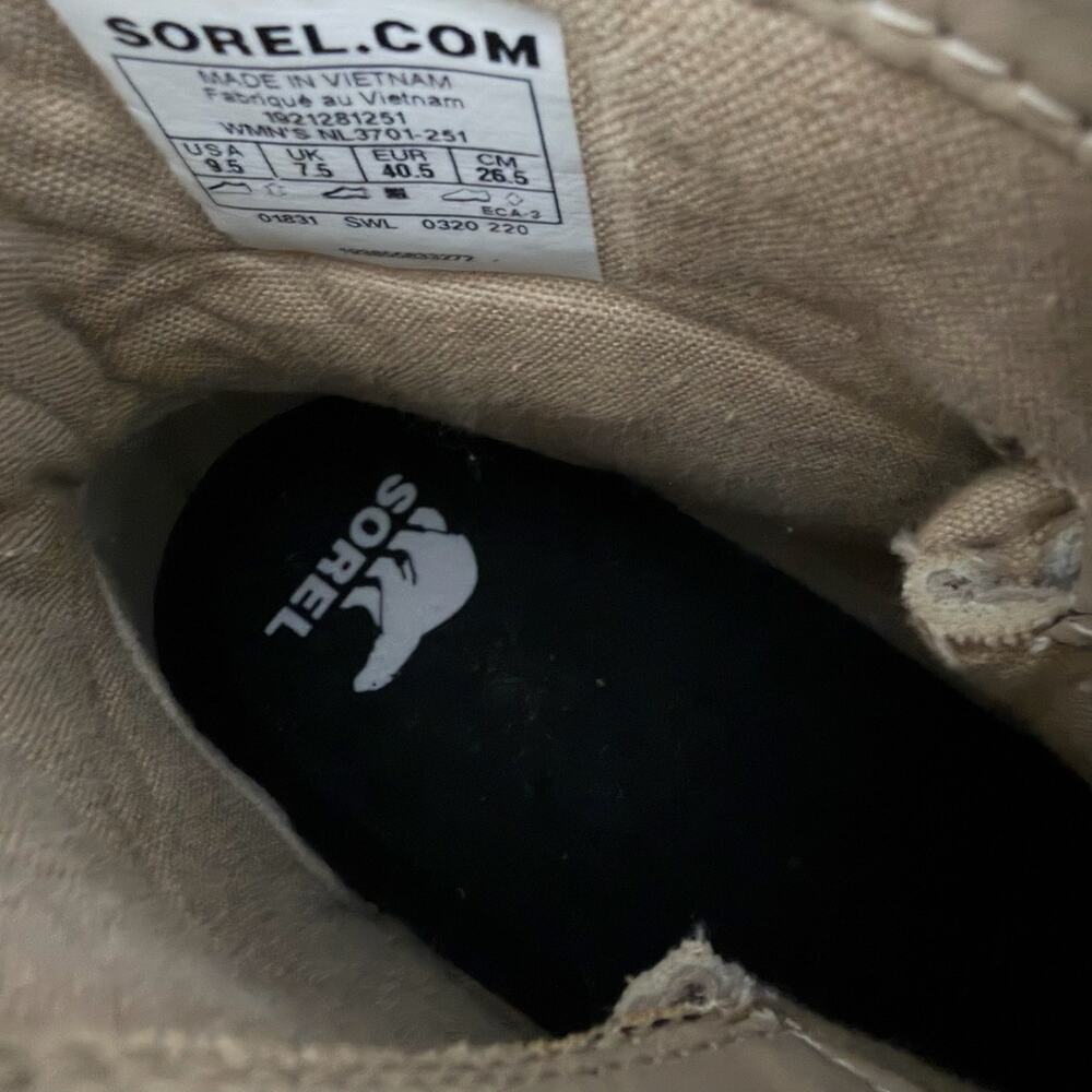 Sorel Lennox Lace Waterproof Boots Women’s Size 9.5 Tan Leather Combat - Picture 9 of 13